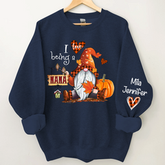 Lofaris I love being Nana Fall Gnome With Kids CTH01 Sweatshirt
