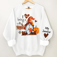 Lofaris I love being Nana Fall Gnome With Kids CTH01 Sweatshirt