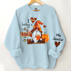 Lofaris I love being Nana Fall Gnome With Kids CTH01 Sweatshirt