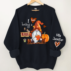 Lofaris I love being Nana Fall Gnome With Kids CTH01 Sweatshirt