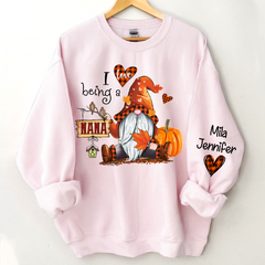 Lofaris I love being Nana Fall Gnome With Kids CTH01 Sweatshirt