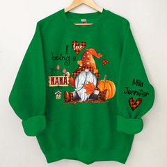 Lofaris I love being Nana Fall Gnome With Kids CTH01 Sweatshirt