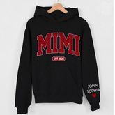 Lofaris Custom Name Glitter Grandma Mimi And Kids Hoodie