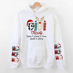 Lofaris Custom Name Hoho Gigi Claus Christmas Gift Hoodie