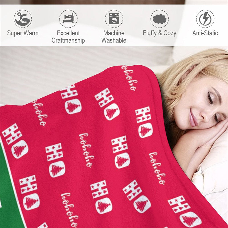 Lofaris Custom Name Hoho Step And Repeat Christmas Blanket