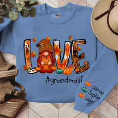 Lofaris Love Gnome Autumn Grandma Life Custom & Kids Sweatshirt Gift TH