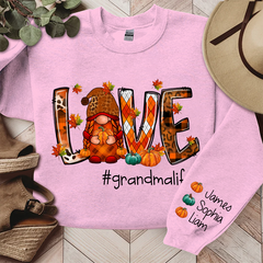 Lofaris Love Gnome Autumn Grandma Life Custom & Kids Sweatshirt Gift TH