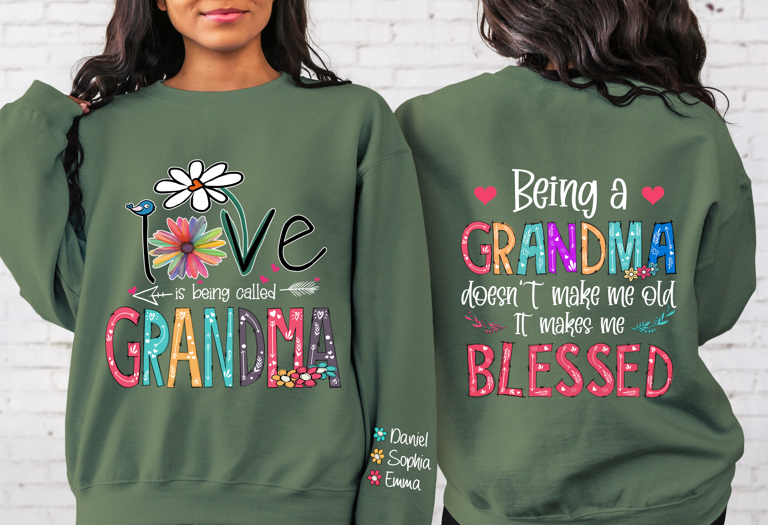 Lofaris Custom Name Love Is Being Called Mimi And Grandkids Sweatshirt