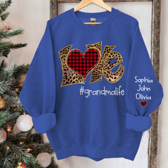 Lofaris Custom Name Love Grandmalife Leopard Sweatshirt