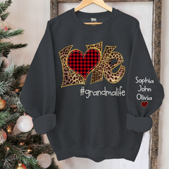Lofaris Custom Name Love Grandmalife Leopard Sweatshirt