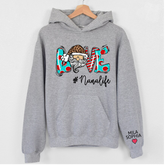 Lofaris Custom Name Love Nana Life Leopard Chrismtas Hoodie