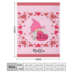 Lofaris Custom Name Lovely Elf Hearts Valentines Day Blanket