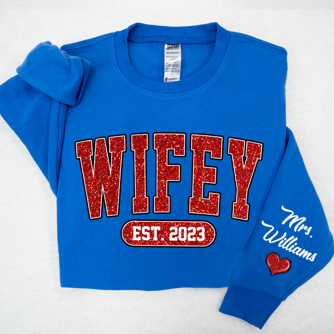 Lofaris Glitter Merry Wifey Est And Custom Names LTP01