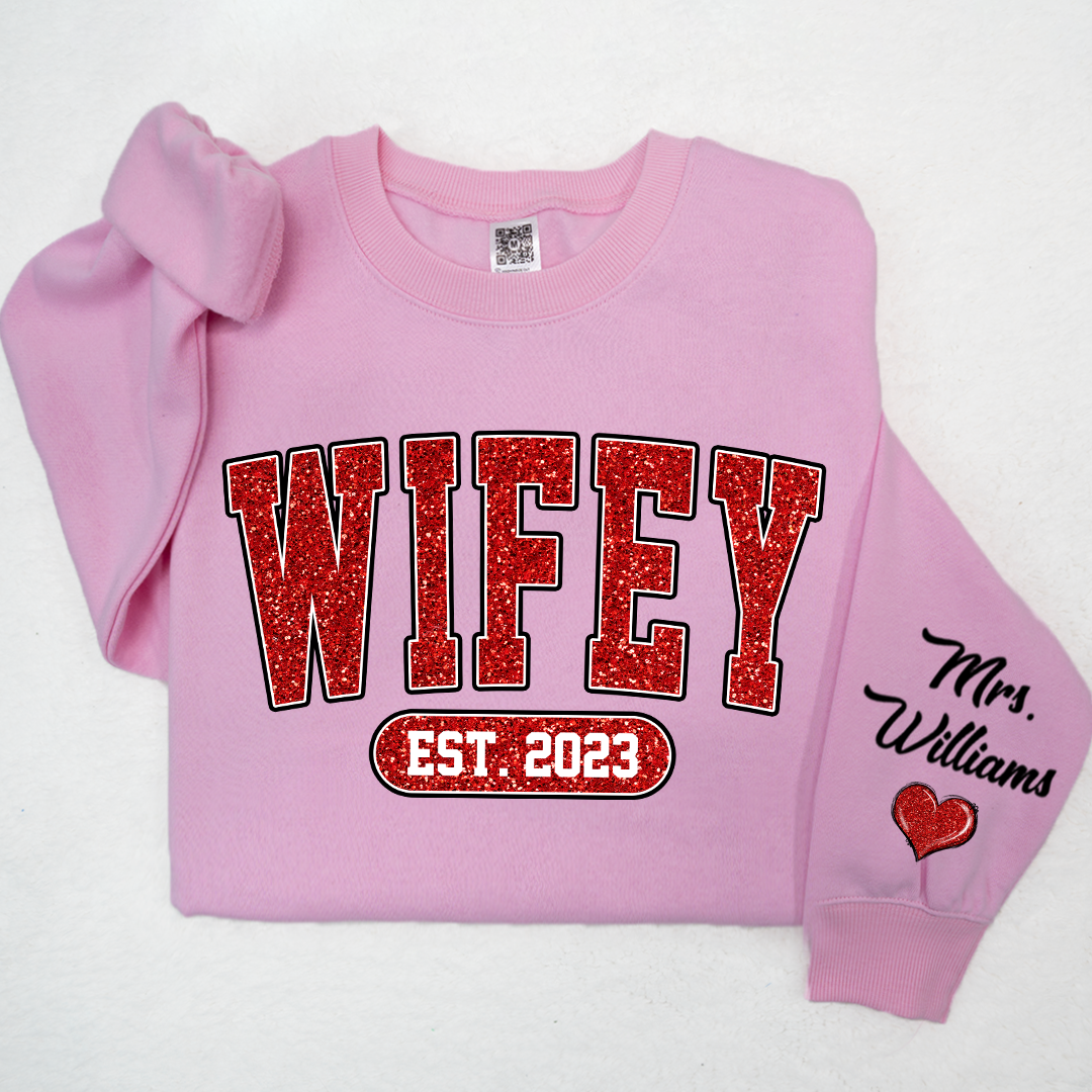 Lofaris Glitter Merry Wifey Est And Custom Names LTP01