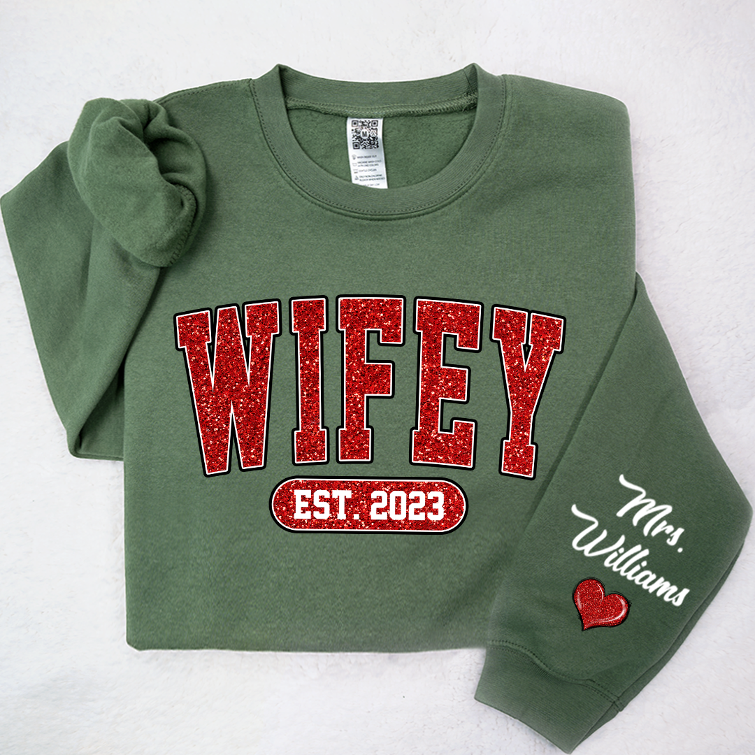 Lofaris Glitter Merry Wifey Est And Custom Names LTP01