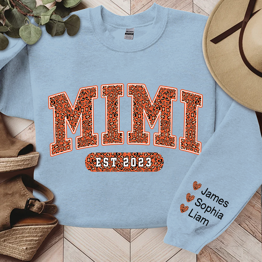 Lofaris Mimi Leopard Fall Autumn And Grandkids Gift For Grandma TH Sweatshirt
