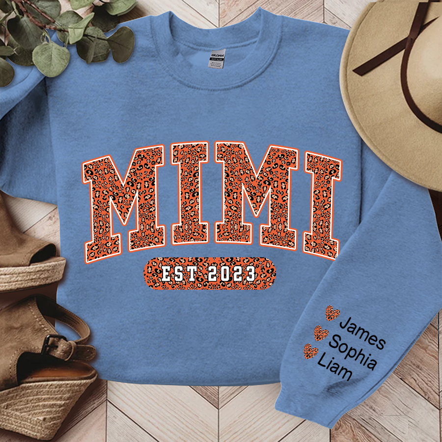 Lofaris Mimi Leopard Fall Autumn And Grandkids Gift For Grandma TH Sweatshirt