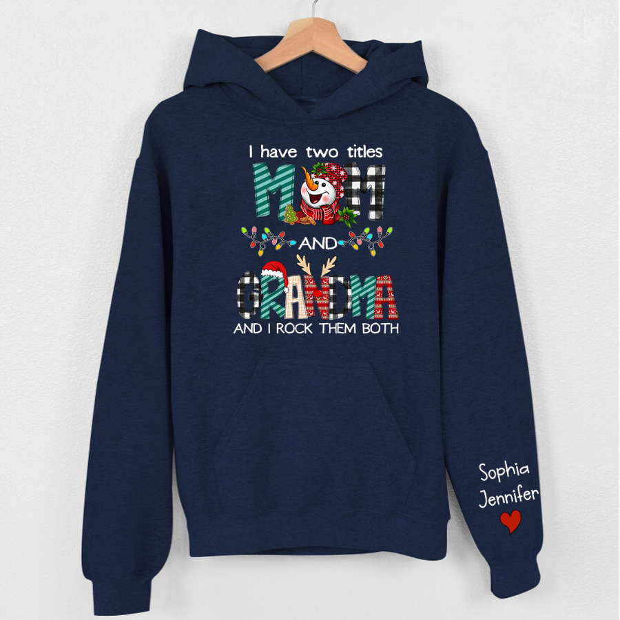 Lofaris Custom Name Mom Grandma And Kids Christmas Hoodie