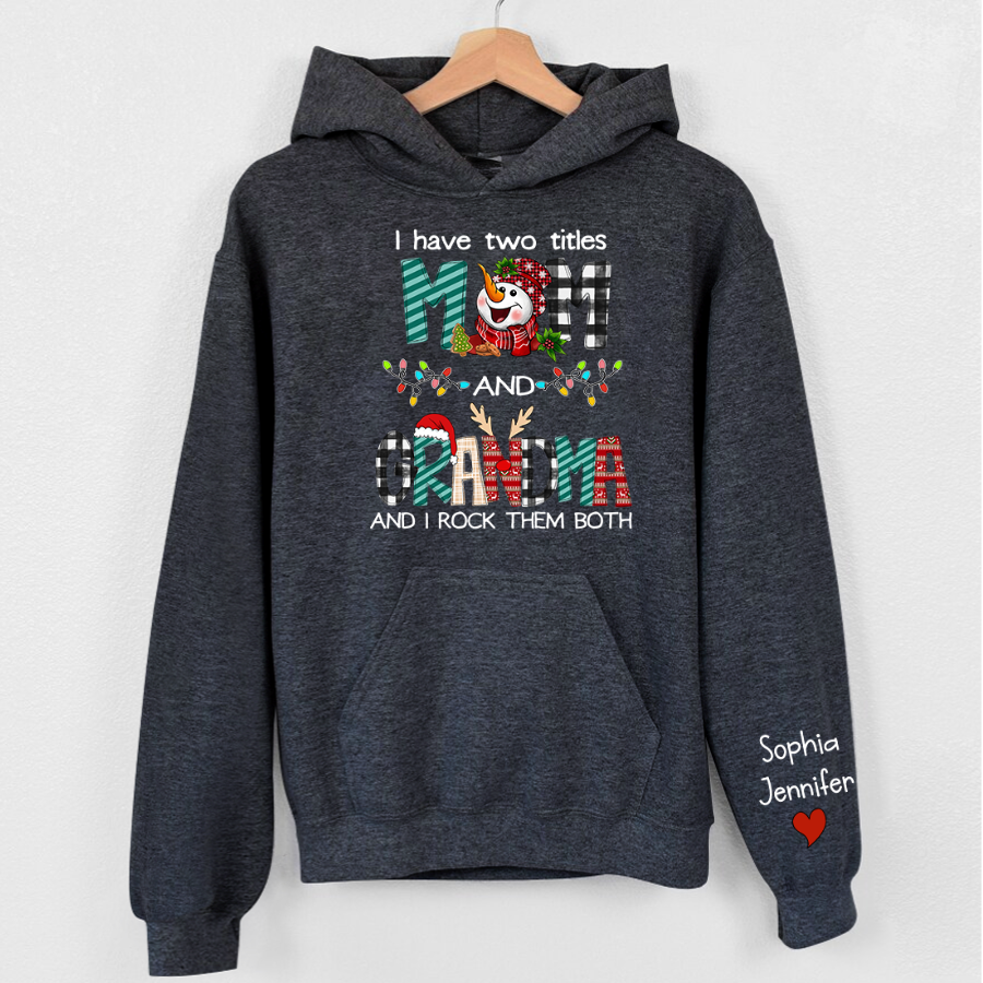 Lofaris Custom Name Mom Grandma And Kids Christmas Hoodie