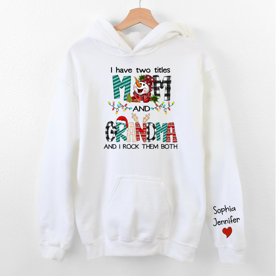 Lofaris Custom Name Mom Grandma And Kids Christmas Hoodie