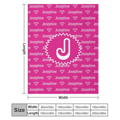 Lofaris Custom Name Pink Diamond Step And Repeat Blanket