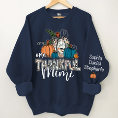 Lofaris Custom Name Pumpkin One Thankful Mimi Sweatshirt