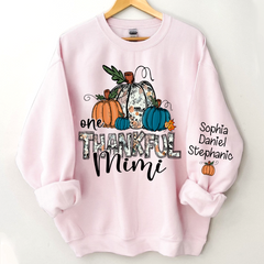 Lofaris Custom Name Pumpkin One Thankful Mimi Sweatshirt