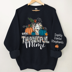 Lofaris Custom Name Pumpkin One Thankful Mimi Sweatshirt