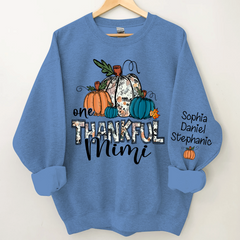 Lofaris Custom Name Pumpkin One Thankful Mimi Sweatshirt