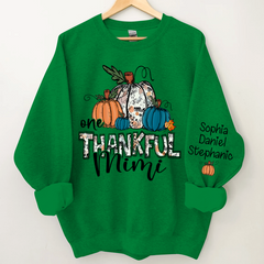 Lofaris Custom Name Pumpkin One Thankful Mimi Sweatshirt