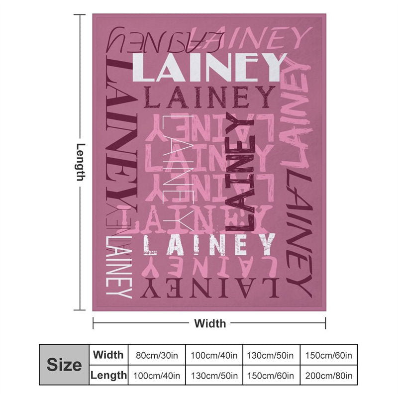 Lofaris Custom Name Rasberry Color Blanket Adult Kid Gifts