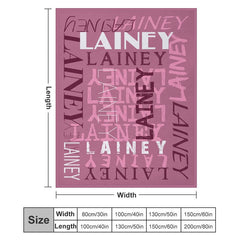 Lofaris Custom Name Rasberry Color Blanket Adult Kid Gifts