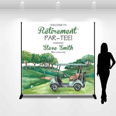 Lofaris Custom Name Retirement Celebration Golf Theme Backdrop