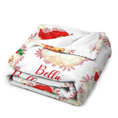 Lofaris Custom Name Santa Claus Repeat Christmas Blanket