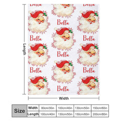 Lofaris Custom Name Santa Claus Repeat Christmas Blanket