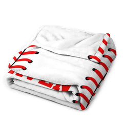 Lofaris Custom Name Sports White Baseball Soft Blanket