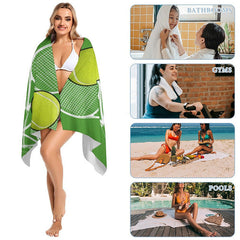 Lofaris Custom Name Tennis Green Sport Beach Towel for Boy