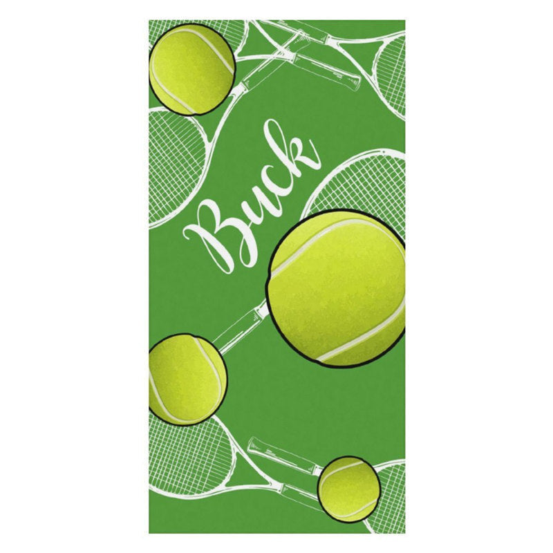 Lofaris Custom Name Tennis Green Sport Beach Towel for Boy