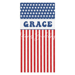 Lofaris Custom Name Usa Flag Beach Towel For Holiday Gifts