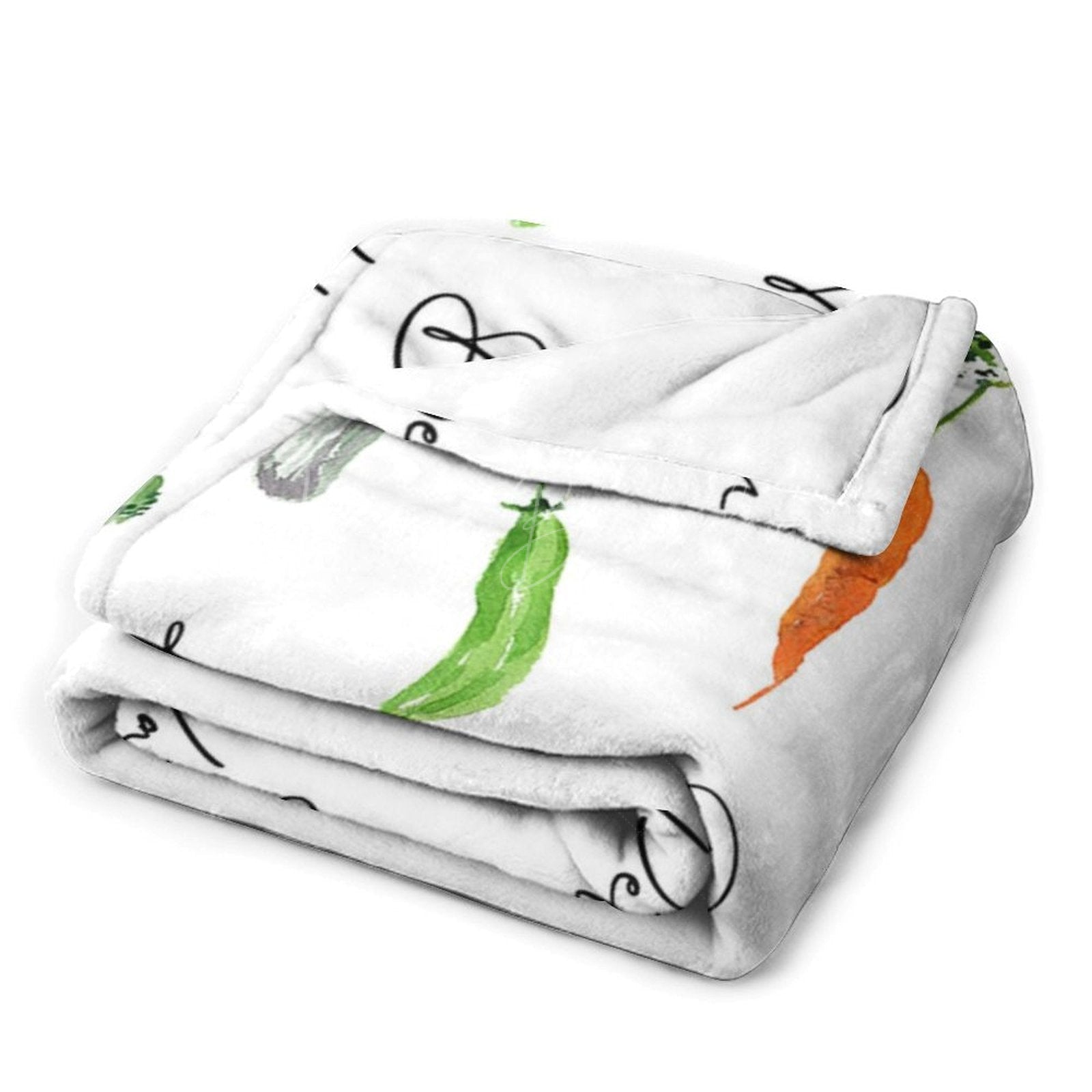 Lofaris Custom Name Vegetables Garden White Blanket For Gift