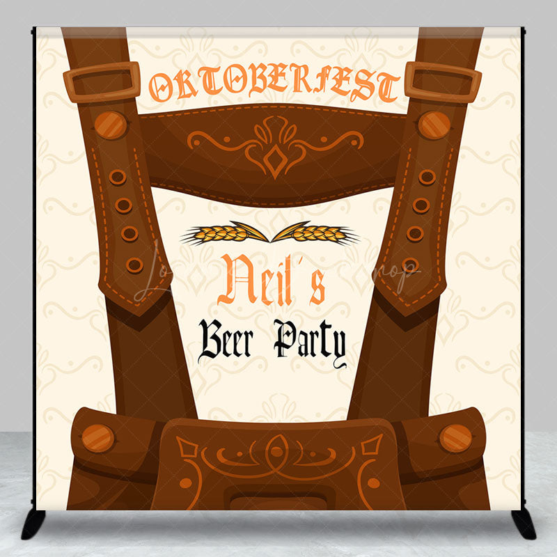 Lofaris Custom Name Wheat Oktoberfest Beer Party Backdrop