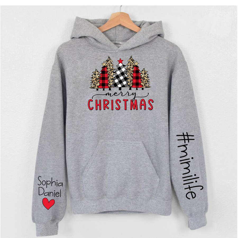 Lofaris Custom Name Xmas Trees Mimilife Christmas Hoodie