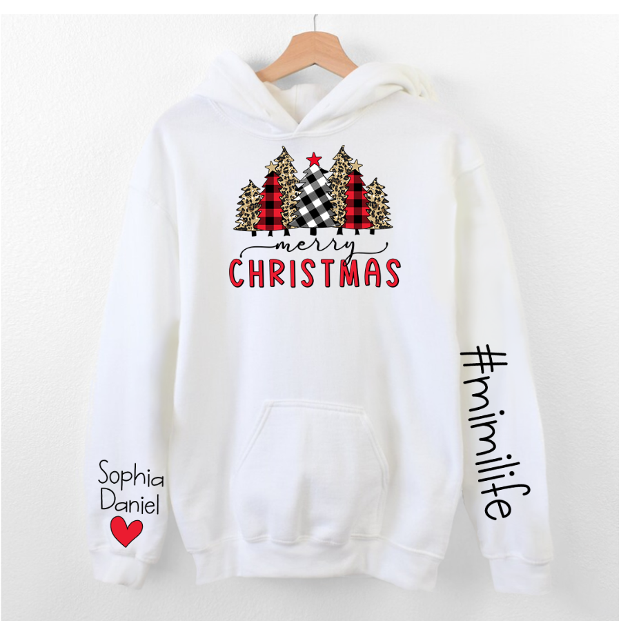 Lofaris Custom Name Xmas Trees Mimilife Christmas Hoodie