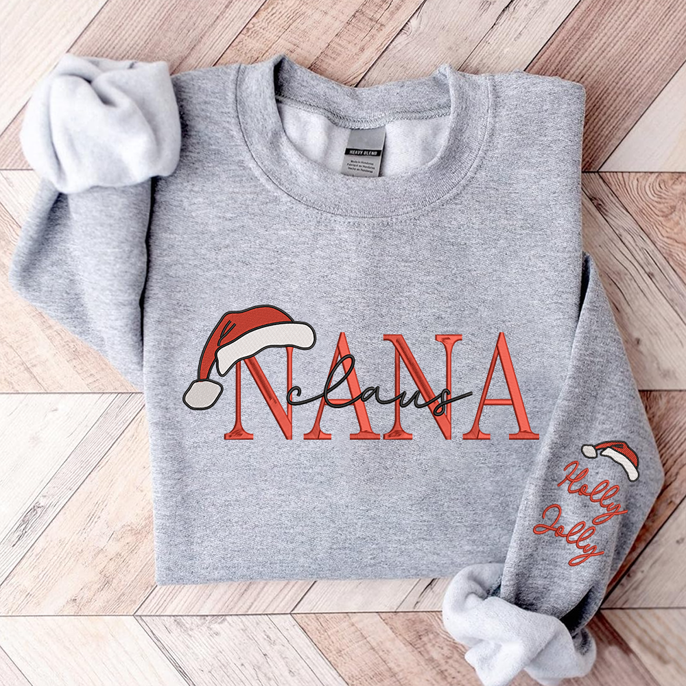Lofaris Custom Nana Claus Christmas And Kids Sweatshirt