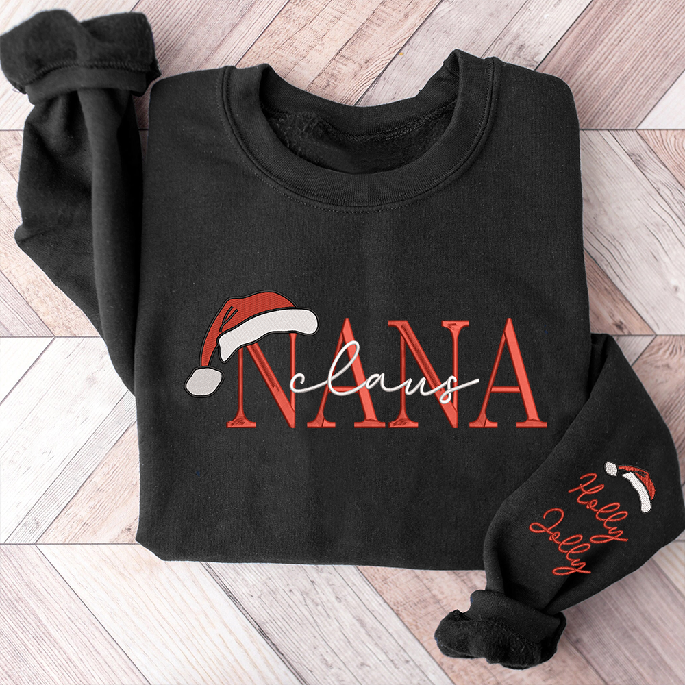 Lofaris Custom Nana Claus Christmas And Kids Sweatshirt