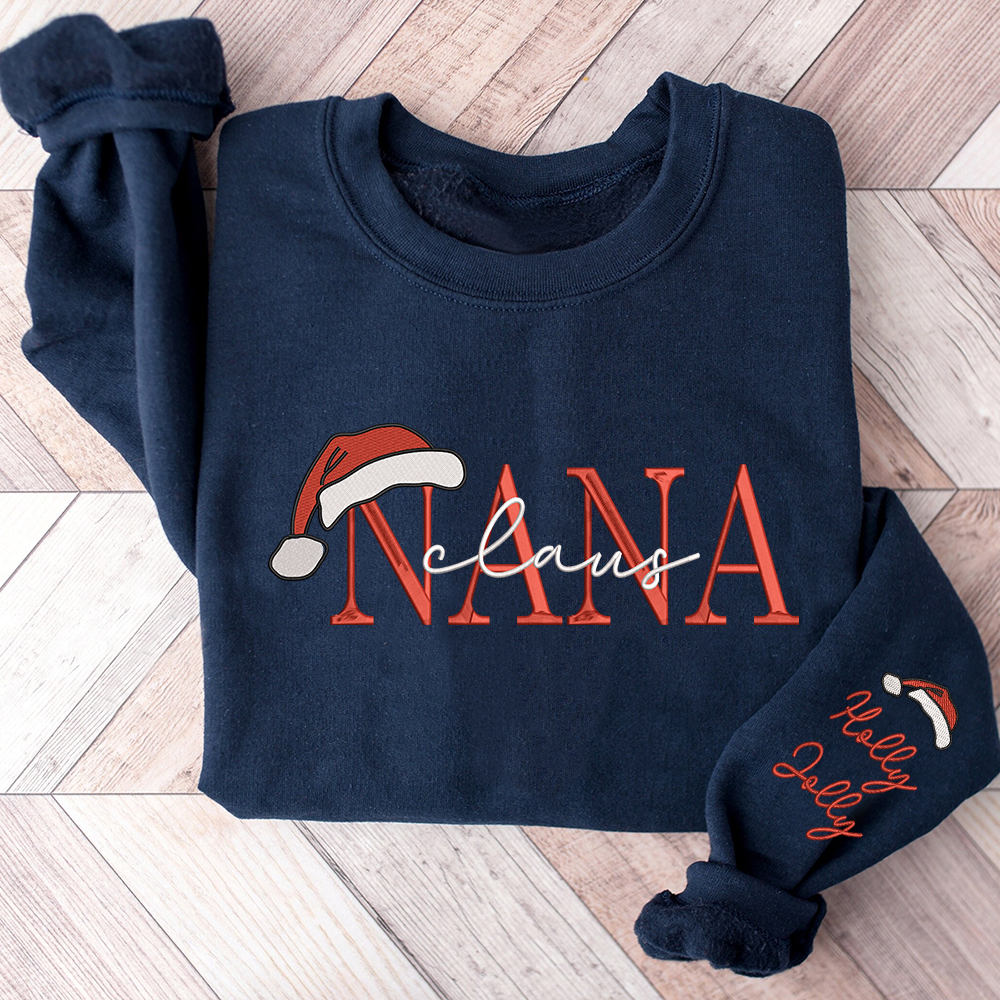 Lofaris Custom Nana Claus Christmas And Kids Sweatshirt