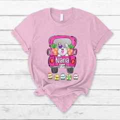 Lofaris Custom Nana Est Bunny Easter Truck Eggs T-Shirt