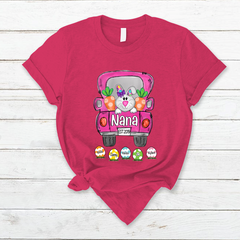 Lofaris Custom Nana Est Bunny Easter Truck Eggs T-Shirt