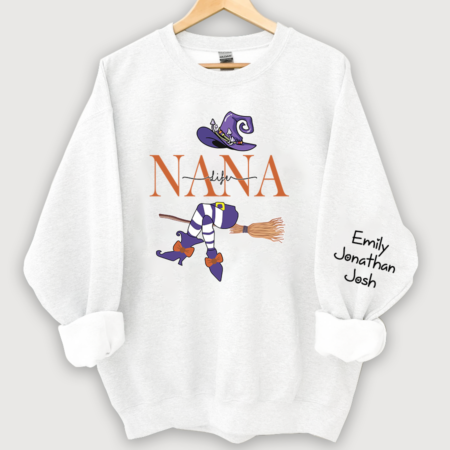 Lofaris Customized Nana Grandma Witch Autumn Sweatshirt Halloween