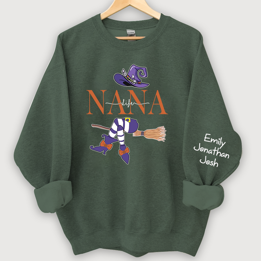 Lofaris Customized Nana Grandma Witch Autumn Sweatshirt Halloween